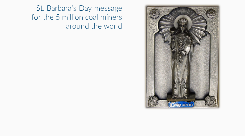 Patron saint’s day celebrated by coal miners, amidst COP21 negotiations